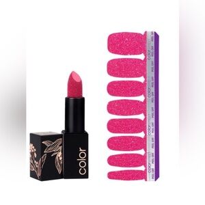 ColorStreet MERRY Sparkling Lipstick & Angel All Year Nail Strips